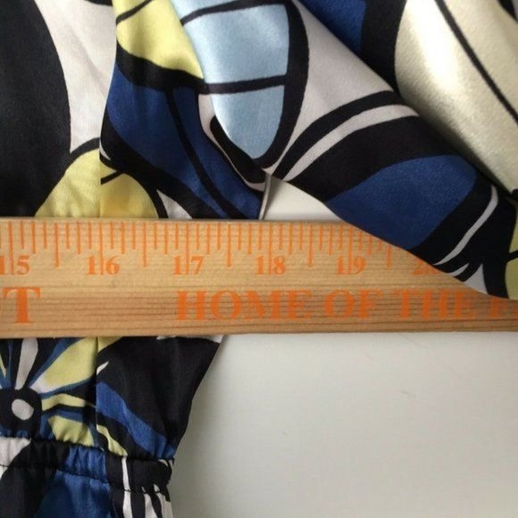 AGB Floral Blouse Tube Style Off Shoulder Sleeves Classic Multicolor Womens L - Picture 4 of 7